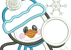 Penguin boy wSnowballs6 5x7 5 tsg