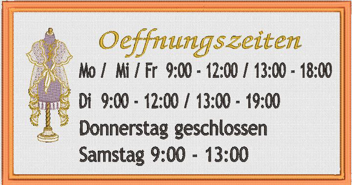 Oeffnungszeiten